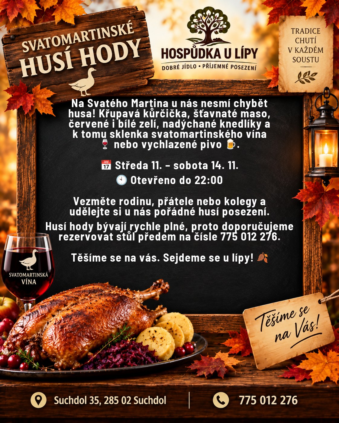 Svatomartinské husí hody 11. – 14. 11.